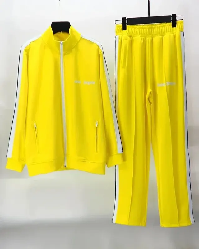 Palm Angels Classic Tracksuit Yellow White
