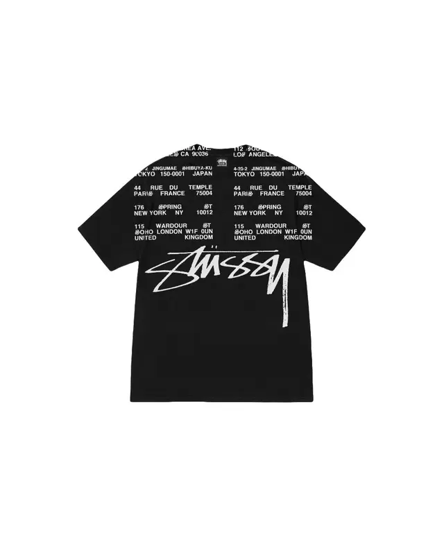 Stussy Addresses T-Shirt Black