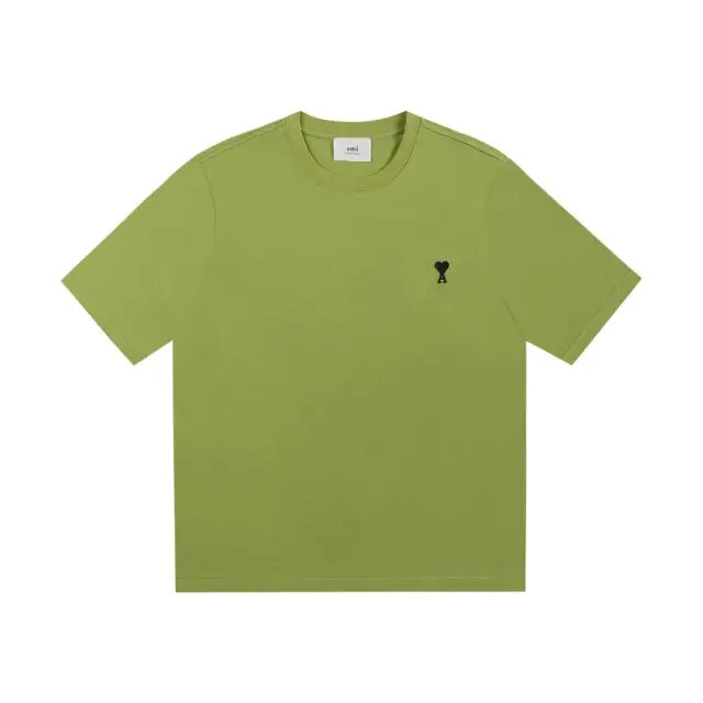 AMI Paris Ami de Coeur T-Shirt Light Green Black