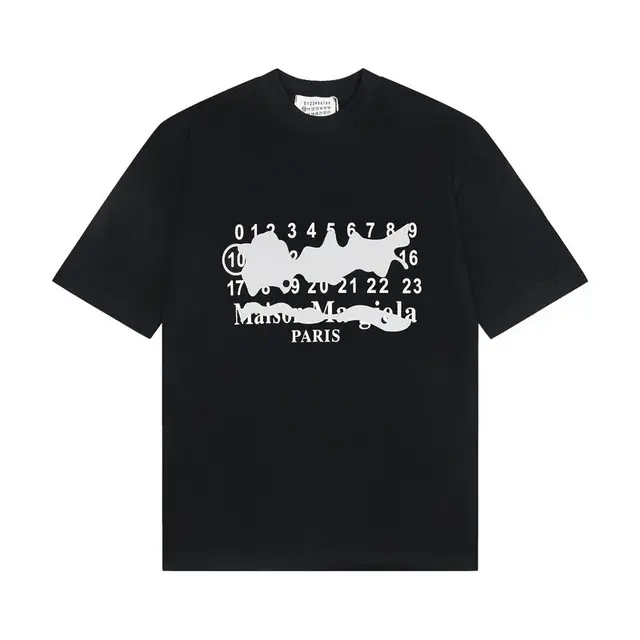Maison Margiela Distorted Logo T-Shirt Black