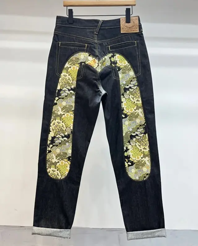 EVISU Daicock Crane Jacquard Jeans 'Black'