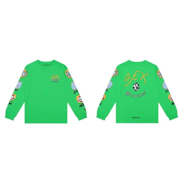 Chrome Hearts x Matty Boy Sex Records Long Sleeve T-Shirt Green
