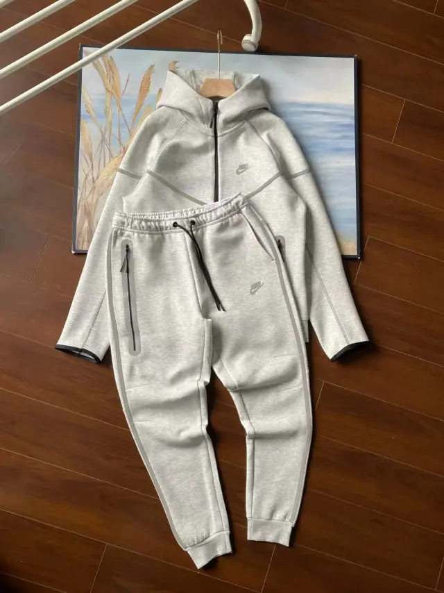 Nike Sportswear Tech Fleece Tracksuit 'Light Grey'