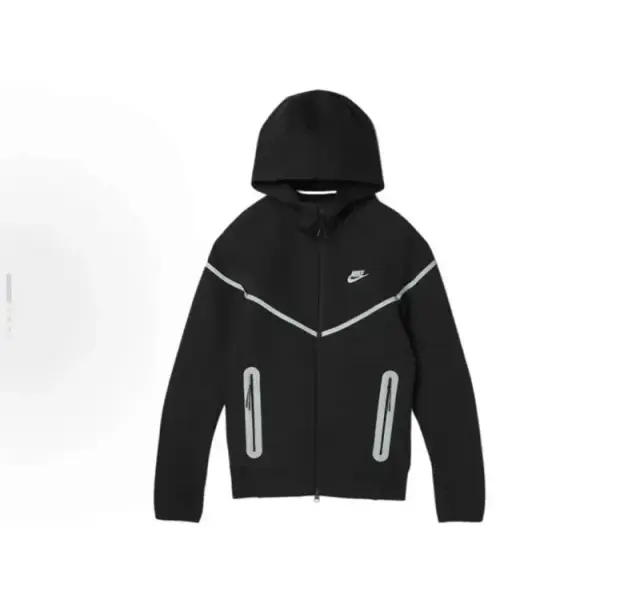 Nike Sportswear Tech Fleece Reflective Details Hoodie 'Black Bemis Silver'