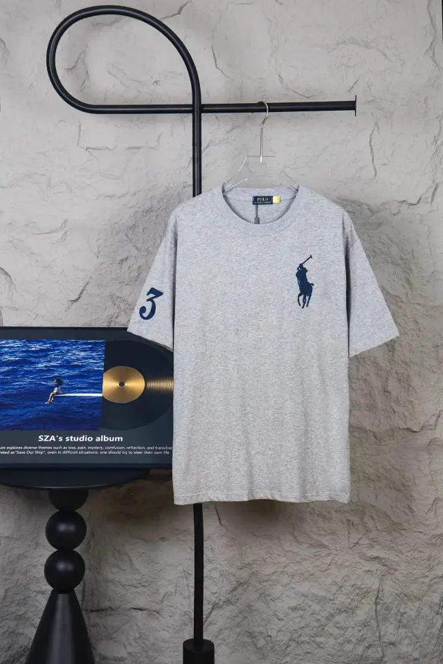Polo Ralph Lauren Big Pony T-Shirt Grey Heather / Navy