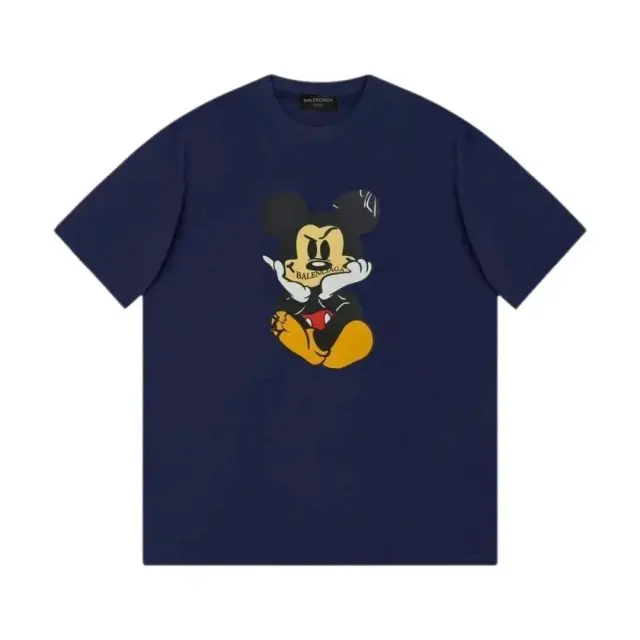 Balenciaga Cartoon Graphic T-Shirt Blue