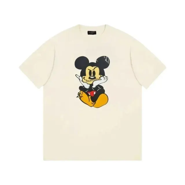 Balenciaga Cartoon Graphic T-Shirt Cream