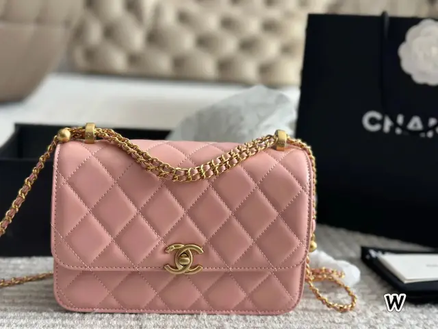 Chanel Quilted Flap Bag Pink