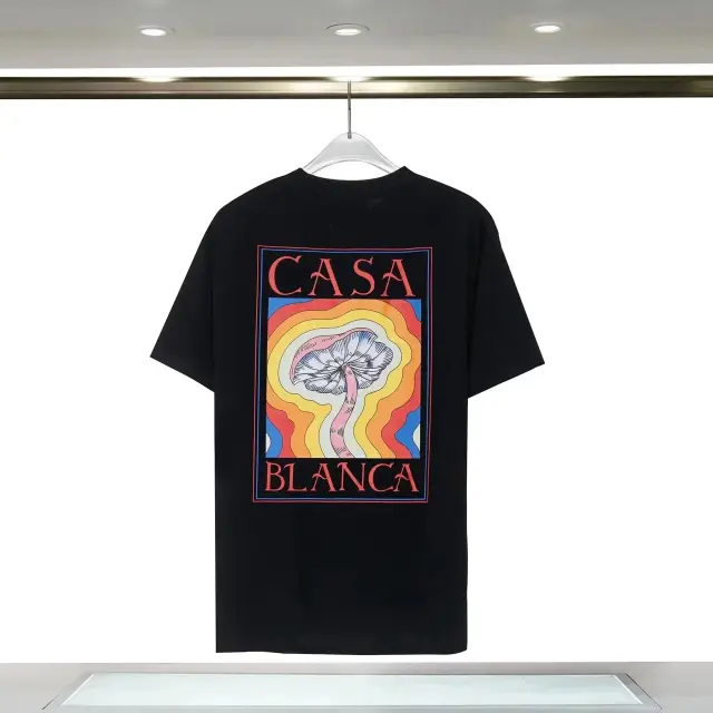 Casablanca Mushroom Graphic T-Shirt Black