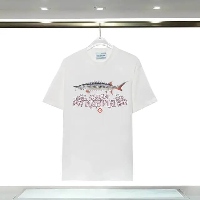 Casablanca Casa Kaspia Graphic T-Shirt White