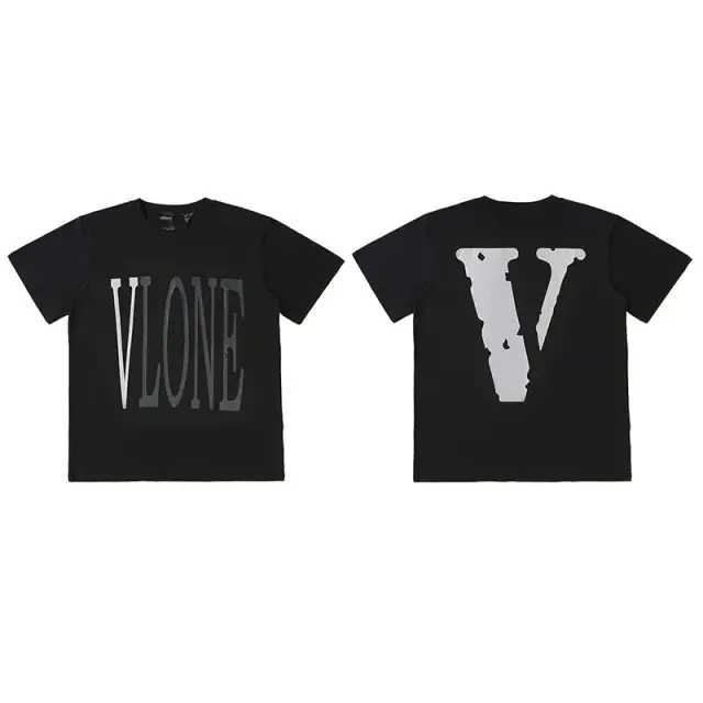 VLONE Logo T-Shirt Black Light Grey