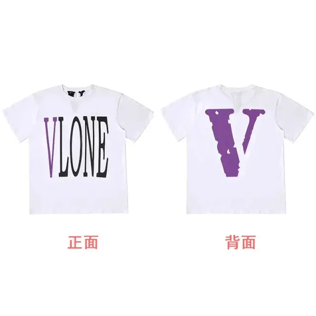 VLONE Logo T-Shirt White Purple
