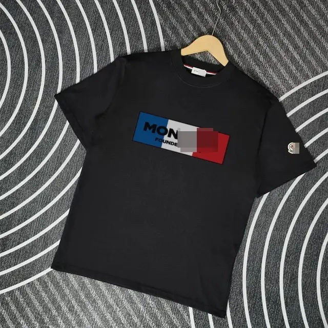 Moncler Tricolour Box Logo T-Shirt Black