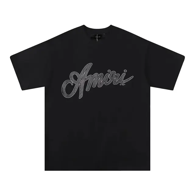 Amiri Core Logo Mesh Applique T-Shirt Black