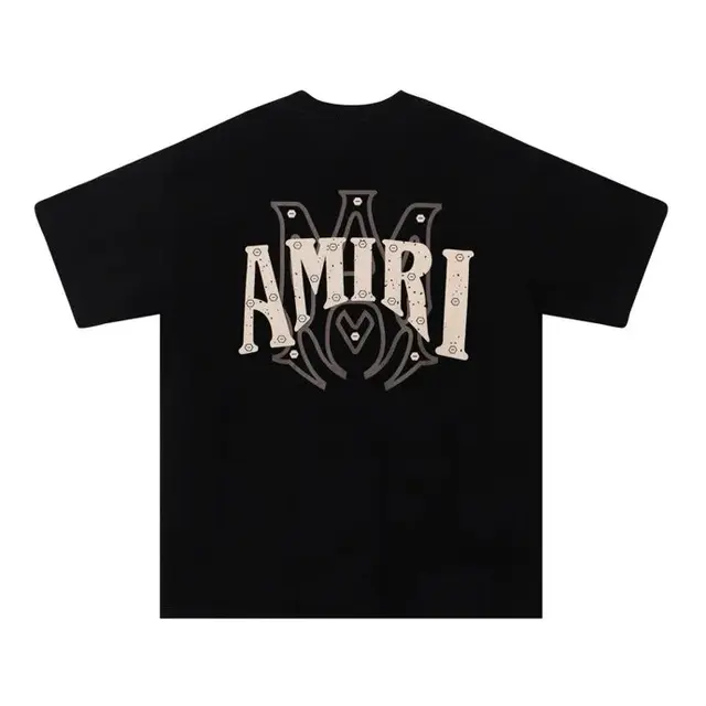 AMIRI Studded Logo Black T-Shirt