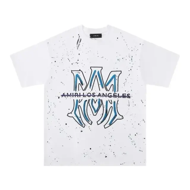 AMIRI Los Angeles Paint Splatter White T-Shirt
