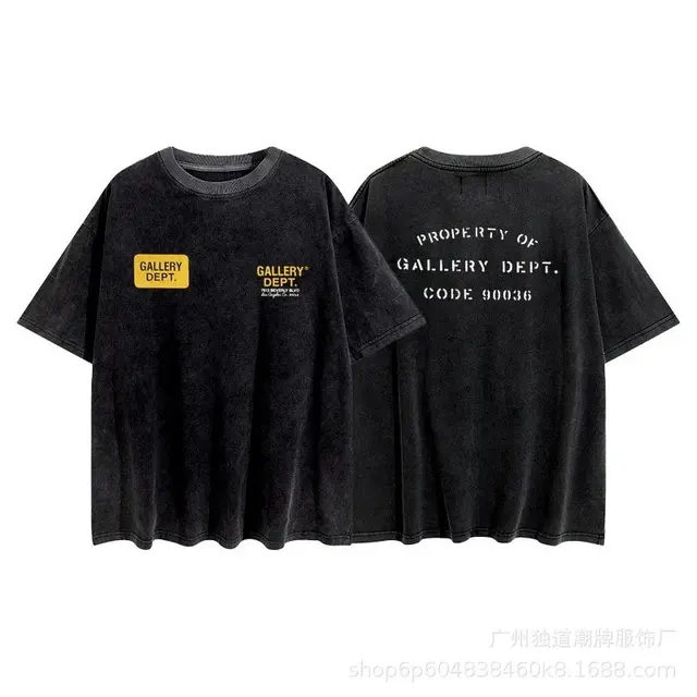 Gallery Dept. Property Of Code 90036 Washed T-Shirt Washed Black