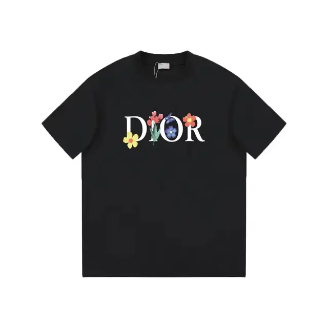 Dior Floral Logo T-Shirt Black