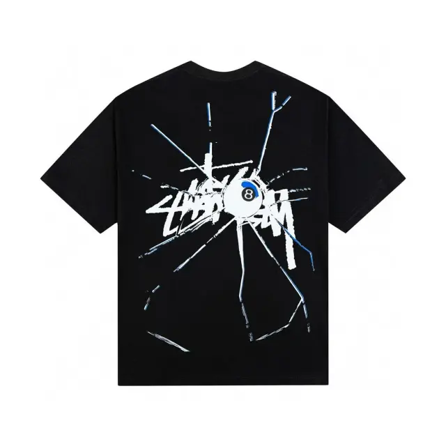 Stussy 8 Ball Shattered T-Shirt Black