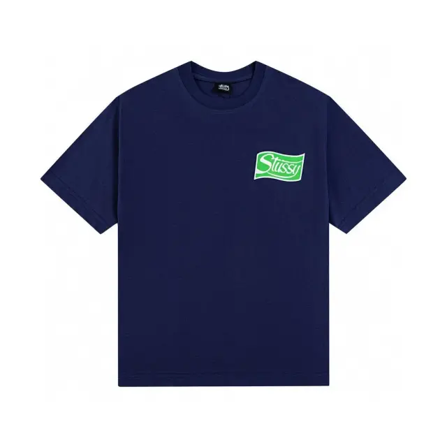 Stussy Wave Logo Tibetan Blue Tee