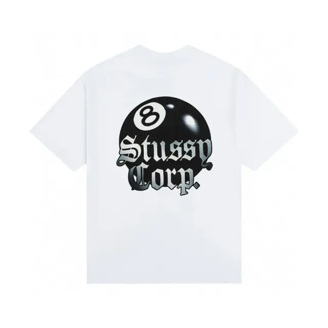 Stussy 8 Ball Corp White Tee