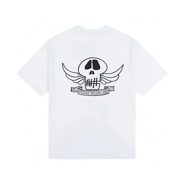 Stussy Winged Skull White Tee