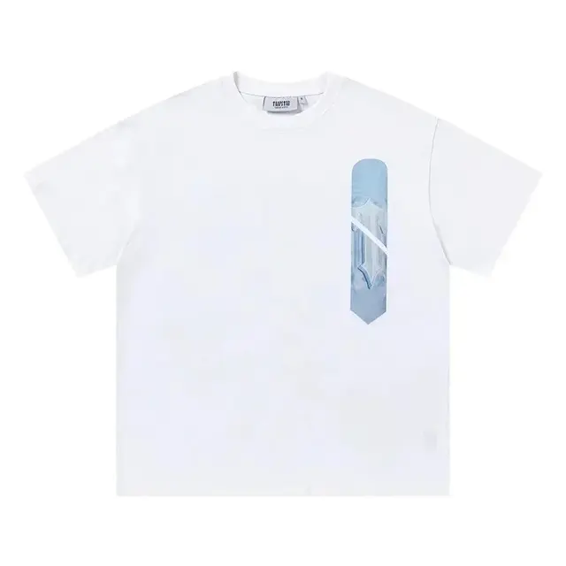 Trapstar Vertical Bar Logo White Tee