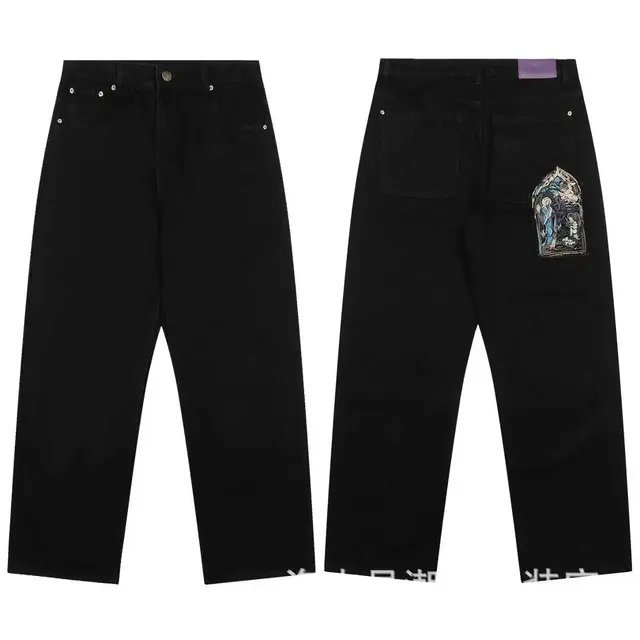 Schulze Stained Glass Graphic Black Jeans