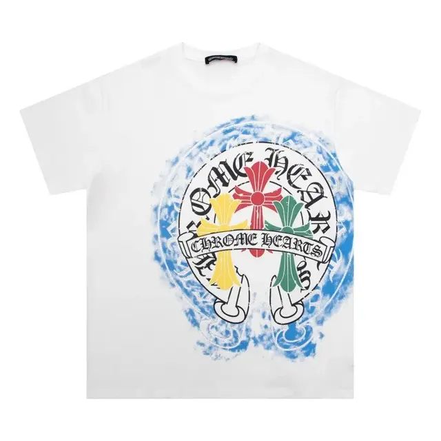 Chrome Hearts Multi Color Cross Horseshoe T-Shirt White