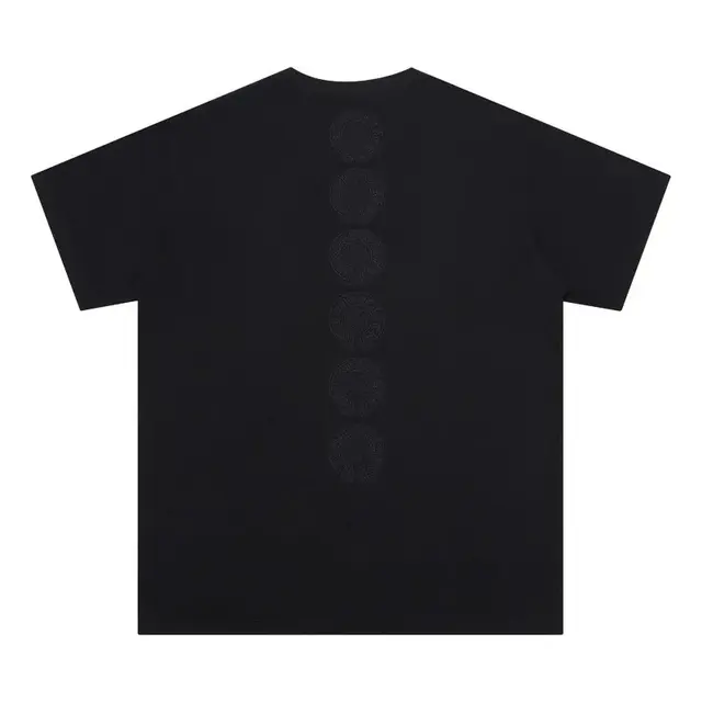 Chrome Hearts Horseshoe Vertical Print T-Shirt Black
