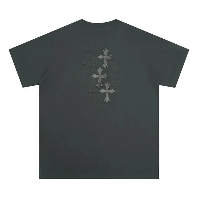 Chrome Hearts Cemetery Cross T-Shirt Dark Grey