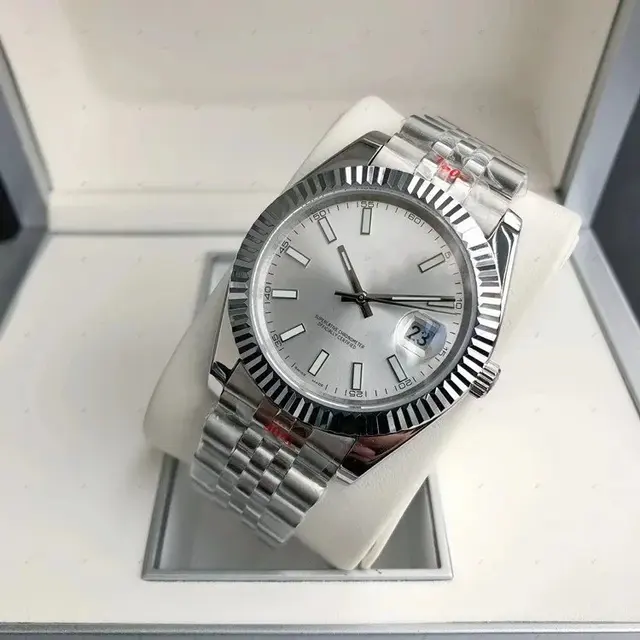 Rolex Datejust Silver Dial Fluted Bezel