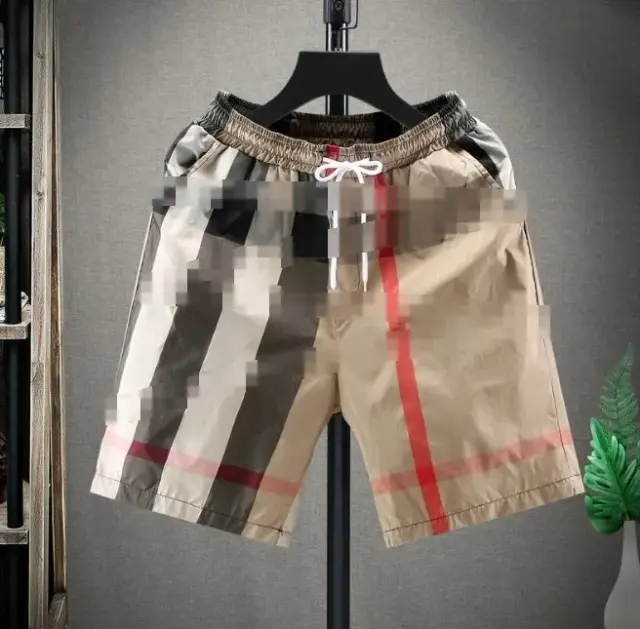 Burberry Oversized Check Beach Shorts Beige