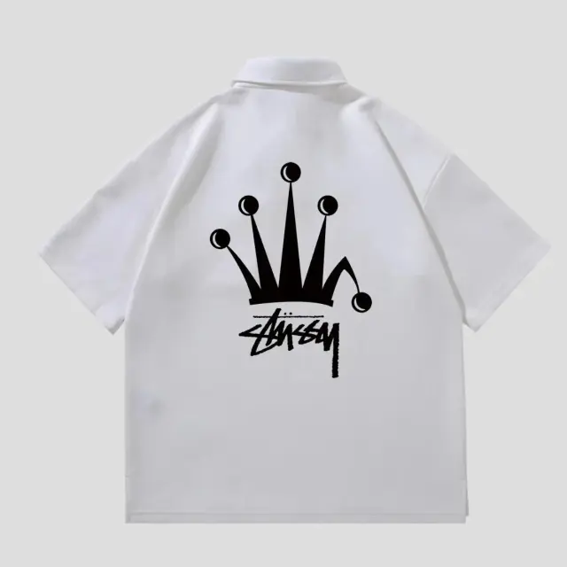 Stussy Crown Pique Polo White
