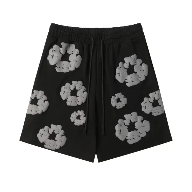 Denim Tears The Cotton Wreath Sweatshorts Black Grey