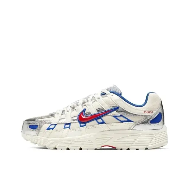 Nike P-6000 Sail Silver Red Blue