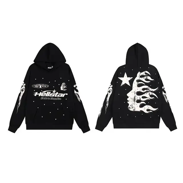 Hellstar Path to Paradise Star Dotted Hoodie Black