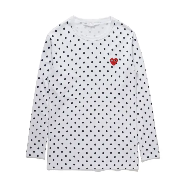 Comme des Garcons PLAY Polka Dot Long-Sleeve T-Shirt White / Black