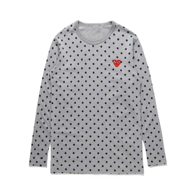 Comme des Garcons PLAY Polka Dot Long-Sleeve T-Shirt Grey Black