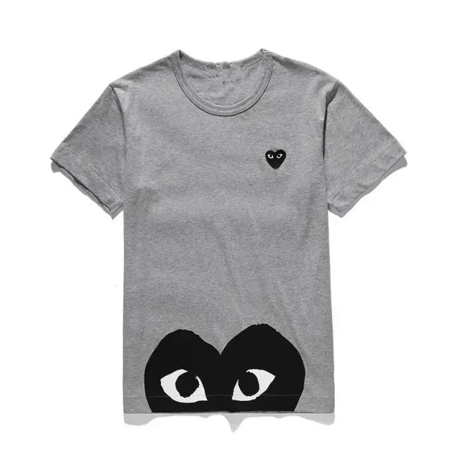 Comme des Garcons PLAY Half Black Heart T-Shirt Grey