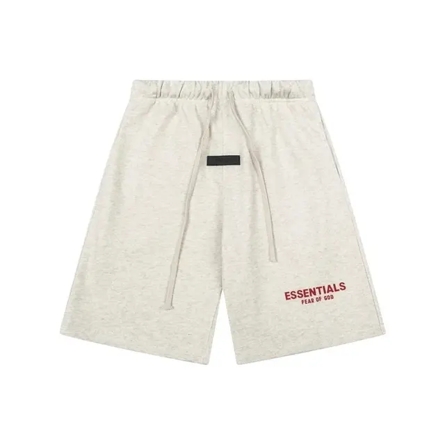 Fear of God Essentials Sweatshorts Oatmeal Red