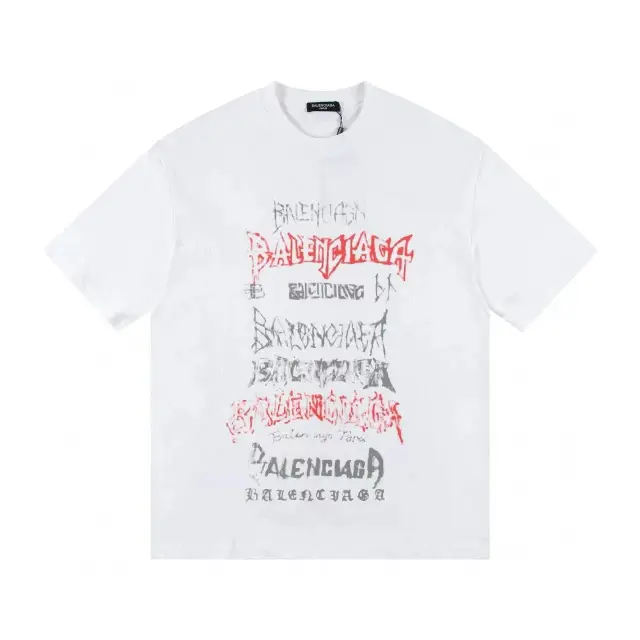 Balenciaga Multi Metal Logo T-Shirt White