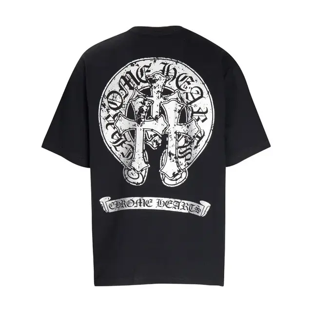Chrome Hearts Distressed Horseshoe T-Shirt Black