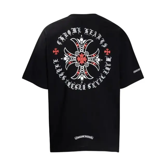 Chrome Hearts Ornate Cross T-Shirt Black