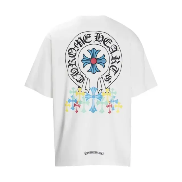 Chrome Hearts Multi-Color Cross Horseshoe T-Shirt White