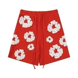 Denim Tears Cotton Wreath Shorts Red