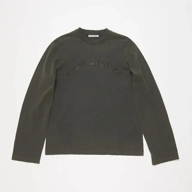 Acne Studios Gothic Logo Long-Sleeve T-Shirt 'Dark Brown'
