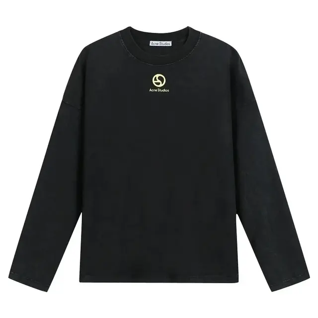 Acne Studios Logo Long-Sleeve T-Shirt Black