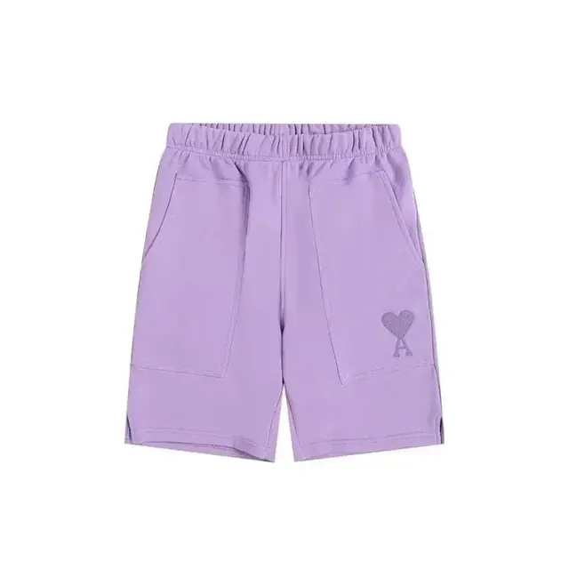 AMI Paris Ami de Cœur Patch Pocket Shorts 'Purple'