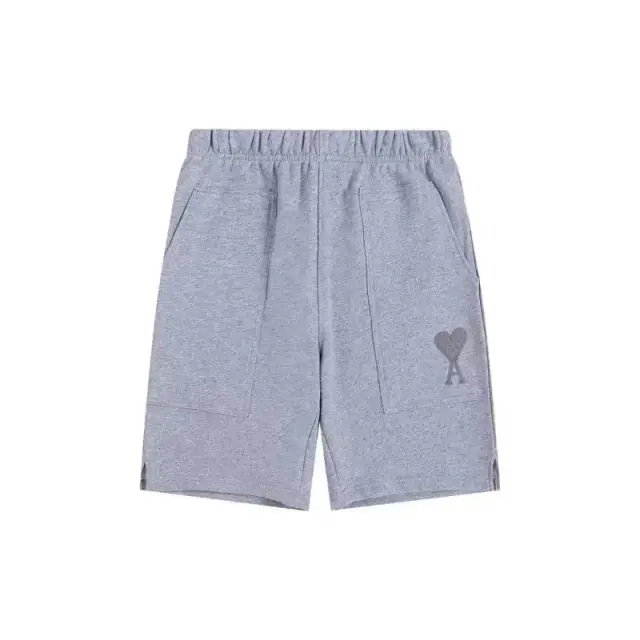 AMI Paris Ami de Cœur Patch Pocket Shorts 'Heather Grey'